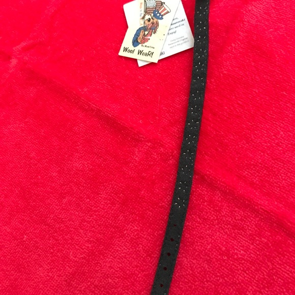 Woof Wear dog collar, 8” leather, Swarovski crystals. Brand new. Fits small dog - Picture 4 of 4